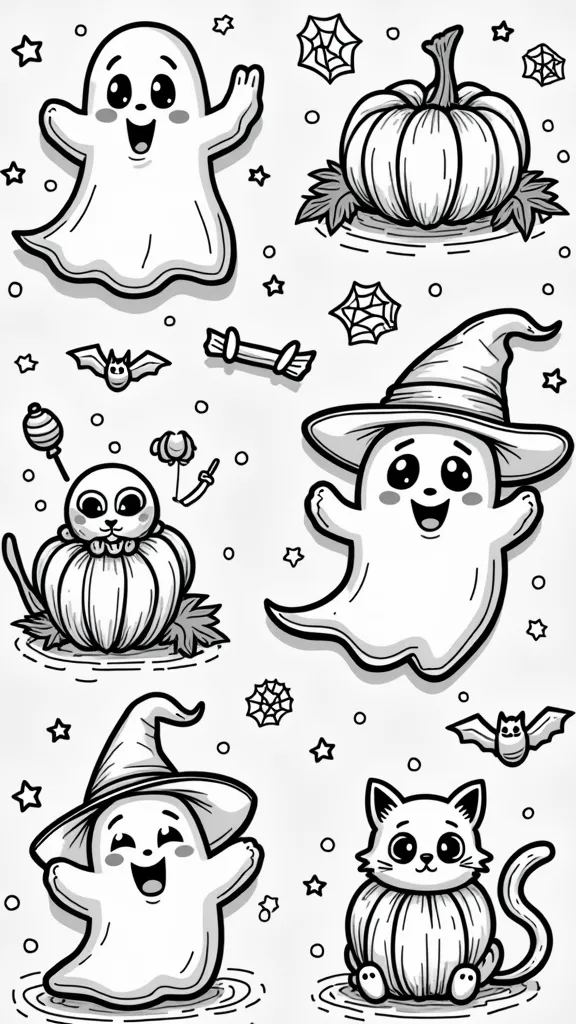 coloriages mignons haloween